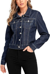 SHORT BODY DENIM JACKET FOR GIRLS