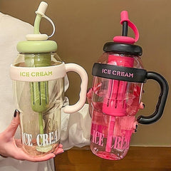 Stay Hydrated in Style – 1200ML Large Capacity Sports Water Bottle with Tea Infuser &amp; Straw