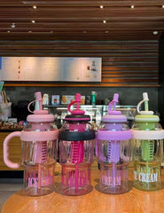 Stay Hydrated in Style – 1200ML Large Capacity Sports Water Bottle with Tea Infuser &amp; Straw