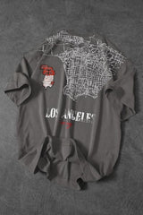 Los angeles Front back  Printed Dropshoulder